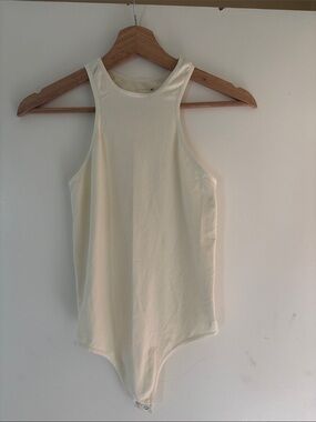 Intimately FP Cream Sleeveless  Bodysuit - Women's Top